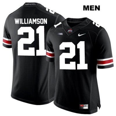 Men's NCAA Ohio State Buckeyes Marcus Williamson #21 College Stitched Authentic Nike White Number Black Football Jersey ZK20M51CK